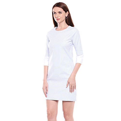 Image of STOP by Shoppers Womens Round Neck Floral Printed Shift Dress