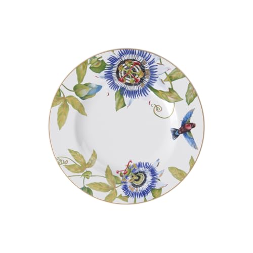 Villeroy & Boch – Amazonia Anmut Speiseteller, Teller mit exotischen Motiven, Porzellanteller, Spülmaschinenfest, Geschirr aus Porzellan, Premium Bone Porcelain, mehrfarbig