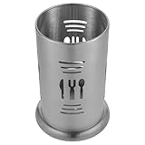 Luxshiny Porta Cubiertos y Escurridor de Acero Inoxidable Diseño Compacto para Utensilios de Cocina, Drenaje para Uso Diario en Cocinas Modernas