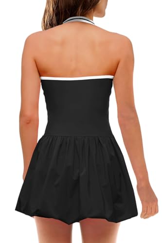 SENSERISE Womens Tennis Dress Built in Bra and Shorts Athletic Dress Golf Outfits Workout One Piece3