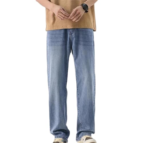 Men's Jeans Thin Loose Straight Denim Pants, Casual Fashion Comfortable Spring Fall Trousers