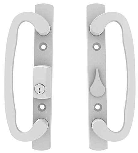 Brixwell 13-245WK White Amesbury truth Sash Controls Patio Door Handle sets