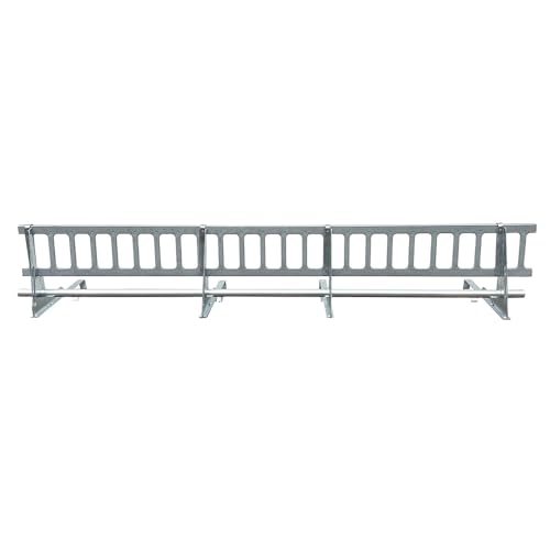 Schneefanggitter-Set für Photovoltaik (2,0 m) – Komplettsystem inkl. Rohr & Stützen – 320 kg/m Traglast – Made in Germany – Einfache Klemm-Montage ohne Bohren – Verzinkter Stahl (Natur)