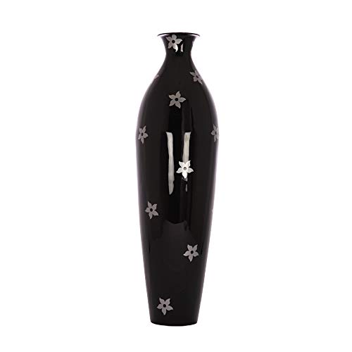 Image of Metal Flower Vase (26 Inches, Black)