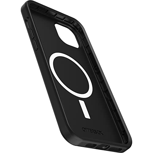 OtterBox iPhone 14 Plus Symmetry Series+ Case - BLACK , ultra-sleek, snaps to MagSafe, raised edges protect camera & screen - image 3