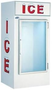 Leer Indoor L030UCGX, 30 cu ft, Upright Cold Wall Glass Door Ice Merchandiser