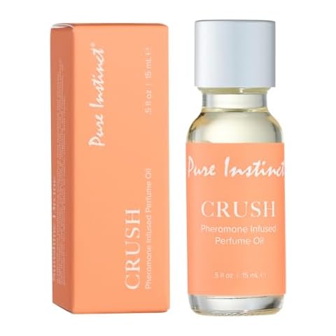Pure Instinct CRUSH The Original Pheromone Infused Essential Oil Perfume Cologne - For Her Women - TSA Ready (Dropper Bottle 0.5 Fl. Oz./15mL) Cover