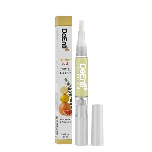 DeEnti Cuticle Oil Pen, Jojoba Nail Oil for Nails, Lemon Scented Nail Care