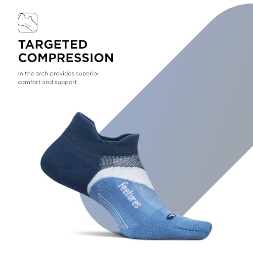 Image of Feetures Elite Light Cushion No Show Tab Sock Wave