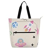 Sangles robustes : le sac fourre-tout pour l'école dispose d'un accès rapide et facile, deux sangles intelligemment conçues, font de ce grand sac fourre-tout un incontournable pour tout navetteur de tout âge. Nos sacs fourre-tout de voyage pour enfants et femmes sont fabriqués à partir de polyester de qualité supérieure doublé avec des couches résistantes à l'eau et des poignées robustes. Ces sacs réutilisables pour enfants sont ce dont vous avez besoin pour l'école, la pratique, les voyages ou les voyages d'une nuit.