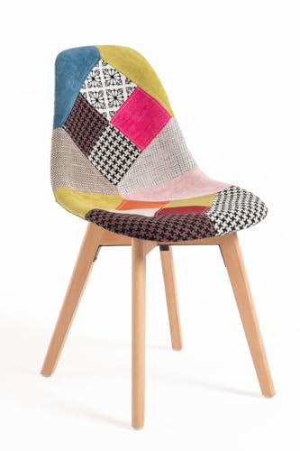 Regalos Miguel - Sillas Comedor - Silla Synk Patchwork - Patchwork Rose - Envío Desde España