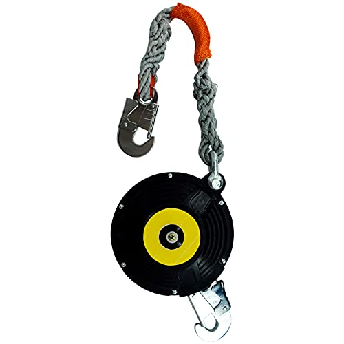 Equipos Dispositivo Anticaídas Retráctil, 5-20m, Cuerda de Seguridad Anticaida para Escape Seguro y Trabajos en Altura, Portátil Limitador de Caída Personal con Cincha, Carga: 150kg