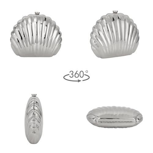 Image of Women Seashell Evening Bag Purse Mermaid Chain Strap Clutch Handbag Shoulder Bag | Seashell