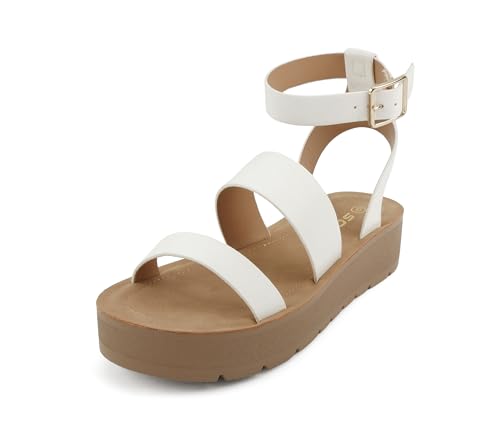 Image of Soda Glory ~ Women Open Toe Multi-Strap Flatform Sandals