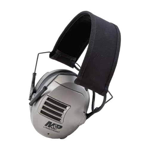 Smith & Wesson M&P Alpha Electronic 23 NRR Hearing Protection with Sound Amplification and Adjustable Earmuffs for Shooting, Hunting and Range