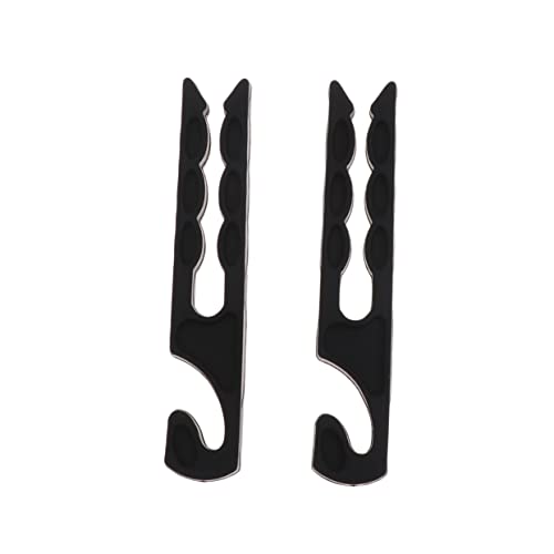 OSALADI 2paires Support De Montage Pour Téléphone Auto Crochets De Rangement Pour Ventilation De Voiture Organiseur Pour Clés Lunettes Et Câbles Noir