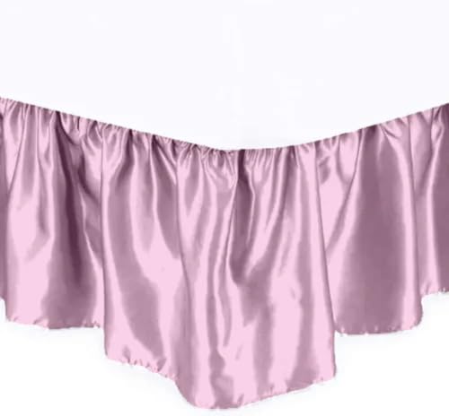 Falda de cama de satén verde oliva Queen para dormitorios de diseño zen 7