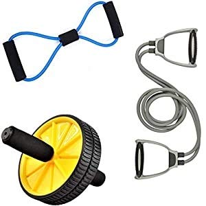 KGDA 3 in 1 Combo Double Toning Tube Exerciser with D Handle Fitness Rope with Soft Figure 8 Yoga Resistance Exercise Band Ab Wheel Roller for Abdominal & Core Workout & for Home Gym, Multi Color (B09RW1C6PN) Amazon Price History, Amazon Price Tracker