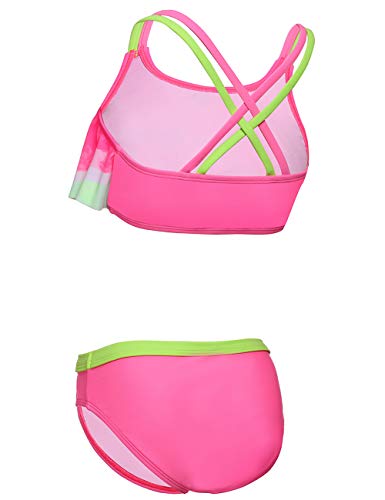 Image of DUSISHIDAN Girls Two Piece Swimsuit Flowy Bikini