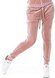 Eine weiche und gemütliche Jogginghose aus kuscheligem Velours (Samt) für Zuhause oder leichte sportliche Aktivitäten - in den drei Kombigrößen 34/36 (S), 36/38 (M) und 38/40 (L)