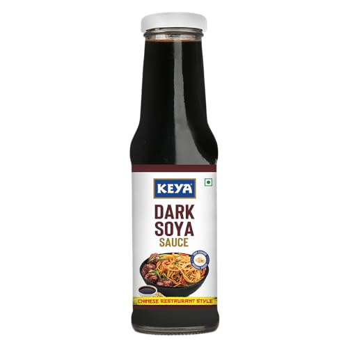 Image of KEYA Dark Soy Sauce 200 G|Rich & Flavorful|Tangy,Fresh & Spicy|Chinese Restuarant Style|Soy Sauce For Cooking,Marinades,Stir-fries,And Dipping|Ideal For Stir-Fried Dishes,Soups,And Sauces