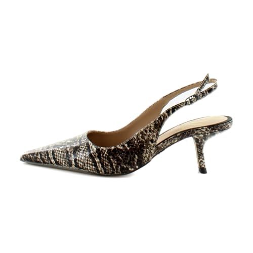 Sam Edelman Bianka Slingback Women's Heels Mocha Taupe Python Print Size 8 M2