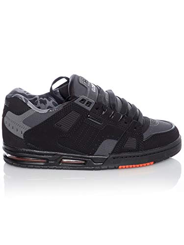 Image of Globe Men's Sabre Skateboarding Shoes, Black Black Night Red 10982, 14 US