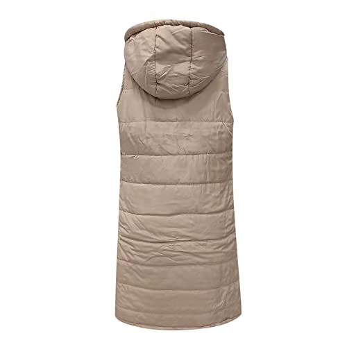 Doudoune sans manches coupe-vent et chaude | Gilet matelassé beige XL