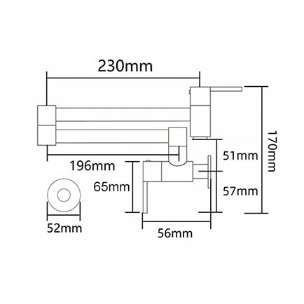 Robinet mural de cuisine anti éclaboussures avec pistolet pliable - 7