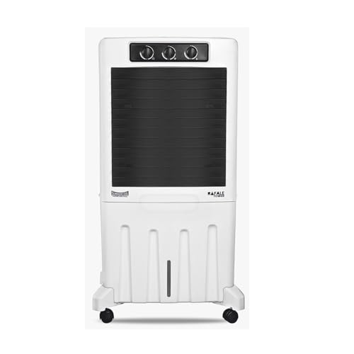 Image of SUMMERCOOL Rafale 95Ltr Desert Air Cooler with wheel for Home | High Speed Fan | 35ft Powerful Air Throw| Desert Cooler | Inverter Compatible | HoneyComb | Collapsible | 1 year warranty | White