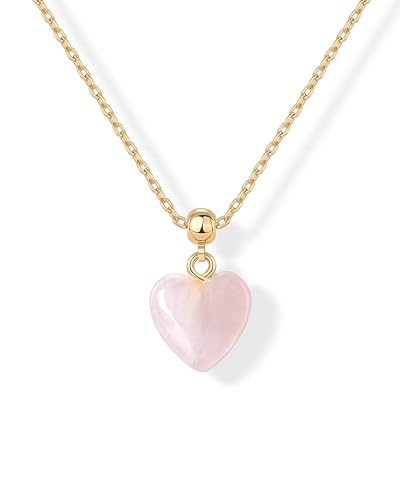 PAVOI 14K Yellow Gold Plated Cute Gemstone Pendant Necklaces Charms Set, Hypoallergenic Adjustable...