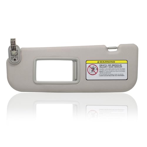 CRAZYPARTS Driver Left Side Sun Visor Compatible with Hyundai Elantra 2011-2015 Hyundai Veloster 2006-2016 Replacement OEM Number 852103X000TX Colour Gray