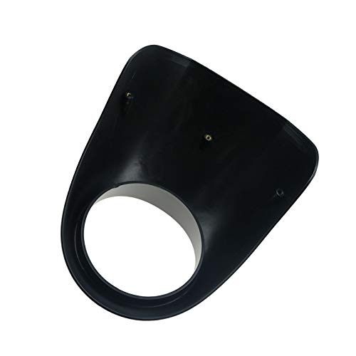 Visiera per cupolino carenatura nera 5 3/4" con ritaglio per Harley Sportster Dyna FX XL dal 1973 in poi/Dyna 95-05/82-94 FXR FXRS Model (Nero opaco)