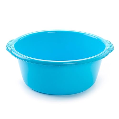 Tradineur - Cubo, Barreño, Tina Multiusos - Fabricado en plástico - Producto y Utensilio de Limpieza - Forma Redonda - Capacidad de 10 litros - Ø 40 cm - Color Azul
