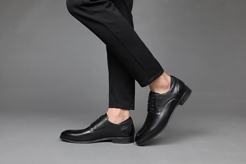 DECARSDZ Mens Classic Modern Formal Oxford Lace Up Derby Dress Shoes Black Use for Business Wedding Formal Dinners Church Services Theatre Performances - Image 7