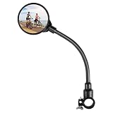 kemimoto Bike Mirrors Scooter Mirror Handlebar Mirror 360° Adjustable Handlebar Mount Long Extension
