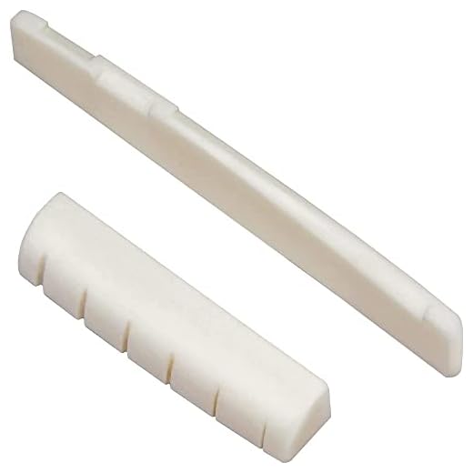 Voarge Guitarra Bone Parts para 6 String Folk Clásica Guitarra, Hueso Puente para Guitarra Clásica de 6 Cuerdas Hecho de Hueso Real