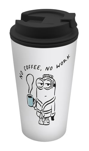 GEDALABELS Coffee to go Becher Minions Bellocoffee 400ml PP, Weiß