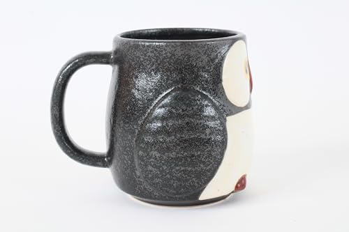 Taza cerámica japonesa Mino ware forma búho 12.8 oz miniatura 4