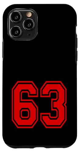 �i���o�[63 Red Sports Team Style �X�}�z�P�[�X iPhone 11 Pro �p
