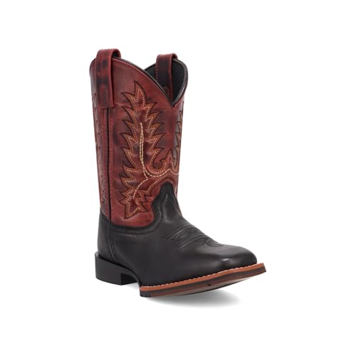 Dan Post Western Boots Boys Leather Dexter 9.5 Child Black Red DPC40012