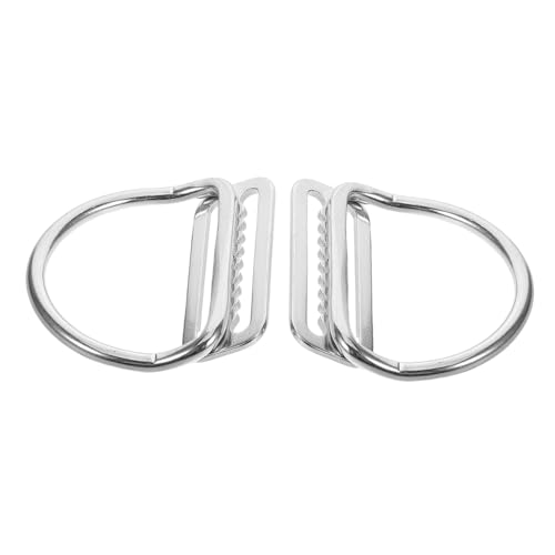 BESPORTBLE 2pcs D Ring Retainers with Knurled Grip for Secure Side Mounting for Scuba Diving Snorkeling and Water Sports
