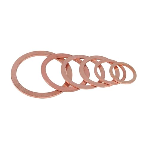 Kit de joints en cuivre 30 pcs de bague plate d'espacement pour assortiment de boulons M4 à M18