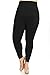 Women's High Waist Control Top Compression Waist Leggings with Tummy Control, Viscose with Terry Lining