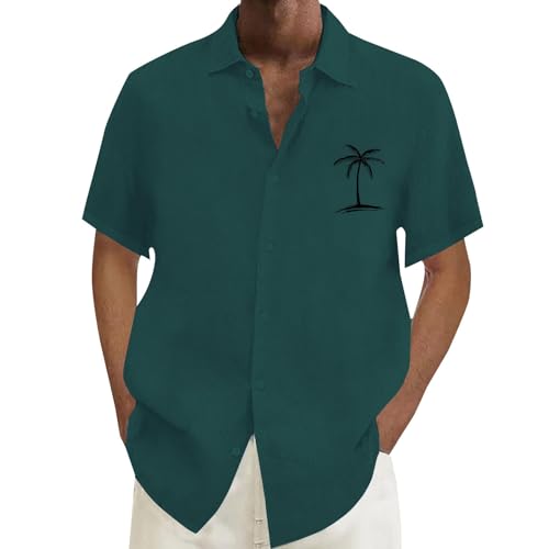 Camisa clásica de manga corta para hombre, corte regular, camisa de verano, camisas informales, ligeras, para exteriores, playa, camisa hawaiana, informal, de manga corta, regalo para él, Jn, 4XL