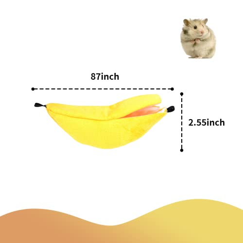 Ympeka Hamster Cage Accessories Banana Rat Hamster Stuff Soft Bed Small Pet House Animals Hanging House Cage Nest Warm Hideout Cozy Banana Bed For Sugar Glider Hamster Small Bird Pet #TOP6