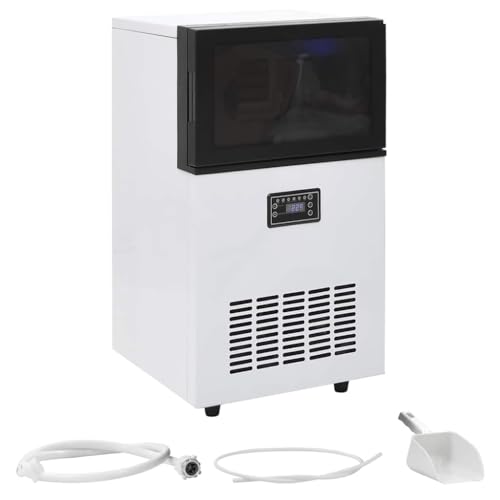 Máquina de hacer cubitos de hielo negra 45 kg/24 h,Máquinas de hielo-50759