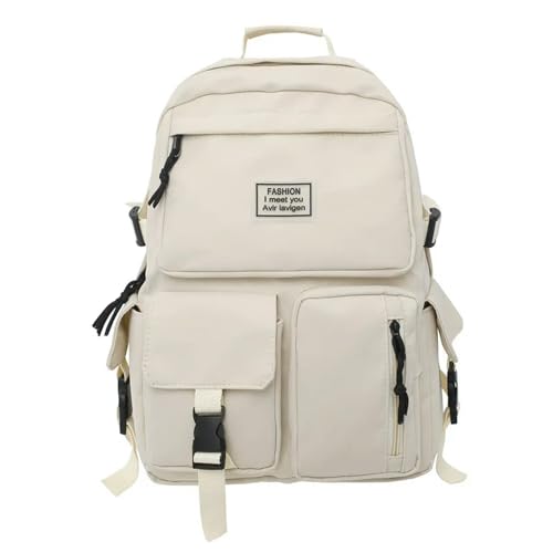 UTZERO Backpack Lightweight School Backpack Womens, Cute School Bag For Girls, Laptop Rucksack Backpack For School Casual Daypacks Travel Backpack For College Work-Beige