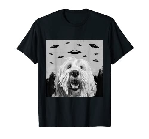 Alien UFO Funny Komondor Dog Lover Hombres Mujeres Niños Camiseta