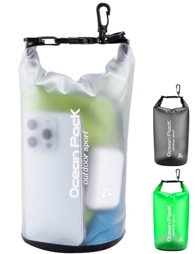 Henrycares Dry Bag wasserdichte Tasche, 20L 10L 5L 2L Wasserdichter Packsack mit Schultergurt, Schwimmen, Baden, Strand, Kanu, Stand Up Paddling, Tauchen